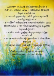 Read more about the article Osztálytanítót keresünk!